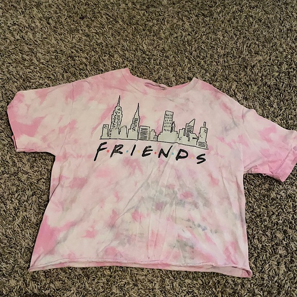 Tye-Dye/Washed Out Pink and White F•R•I•E•N•D•S - Picture 1 of 2